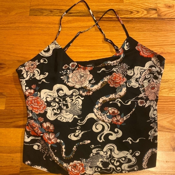 Aritzia Talula Rare Asian low back sleeveless top Black Size Large - Gorgeous - Picture 1 of 3